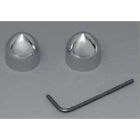 40-169666-1 Full Size Chevy Wiper Transmission Covers Bullet Style Chrome Eckler