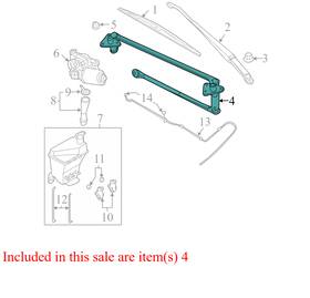 96450750 Chevrolet 2006-2008 Aveo Front Windshield Wiper Linkage Used Owm