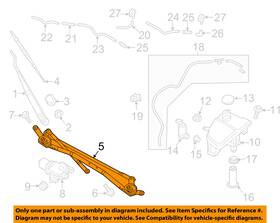 Fiat 68313102aa Used Windshield Wiper Linkage Fits 2017 124 Spider Grade A