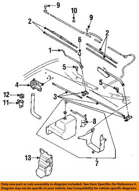 Na0167360b Mazda Used Windshield Wiper Linkage Fits 1991 Mx-5 Miata Grade A Na0167360b Mazda Used Windshield Wiper Linkage Fits 1991 Mx-5 Miata Grade A