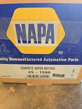49-1598 Napa 491598 Remanufactured Front Wiper Motor New Old Stock