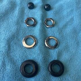90162834100 Porsche 911 912 914 Wiper Shaft Nuts Black Chrome Washers And Rubber Mounts 90162834100 Porsche 911 912 914 Wiper Shaft Nuts Black Chrome Washers And Rubber Mounts