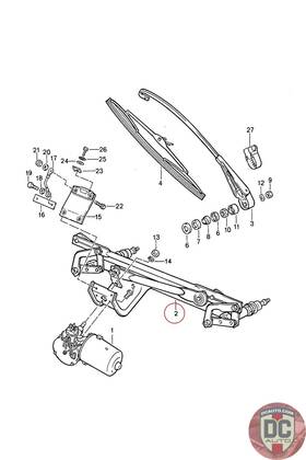 91162803901 Porsche 1987-1989 911 Speedster Wiper Transmission 91162803901 Porsche 1987-1989 911 Speedster Wiper Transmission