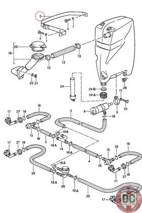 92862808700 Porsche 1978-1984 928 Washer Tank Restraining Strap 92862808700 Porsche 1978-1984 928 Washer Tank Restraining Strap