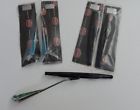 B05109e U71733 Tex New Set Of Stainless Wiper Arms Black Blades Mg
