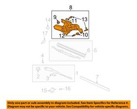321758 United Recyclers Group Used Back Glass Wiper Motor Fits 2006 Honda Cr-v Grade A 321758 United Recyclers Group Used Back Glass Wiper Motor Fits 2006 Honda Cr-v Grade A