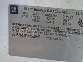 641224 United Recyclers Group Used Back Glass Wiper Motor Fits 2017 Chevrolet Cruze Hatchback Grade A