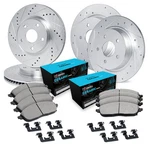 For Mazda Protege 03 Brake Kit Eline Series Drilled & Slotted Front Rear. Fixed Price $426.88.