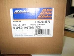 Acdelco Windshield Wiper Motor 1991-96 Body 22110871. Fixed Price $99.99.