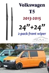 For Volkswagen Transport T5 13-15 24"+24" Front Windshield Wiper Blade Pack. Fixed Price $69.99.
