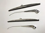 Pair (2) Wiper Arms & Blade Kit Polished Stainless Steel 1966-77 Ford Bronco. Fixed Price $54.99.