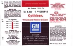 Olds Optikleen Windshield Wiper Washer Glass Solvent Bottle Decal Sticker Gm Nos. Fixed Price $11.99.