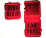 Corvette Cluster Tell-tale Lens Pr "seat Belts"&"door Ajar/low Fuel" E1968-M1968. Fixed Price $29.99.