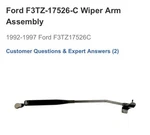 Genuine Oem Ford F3TZ-17526-C Rear Wiper Arm Assembly 1992-1997 Free Shipping. Fixed Price $29.99.