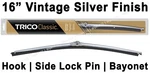 Classic Wiper Blade 16" Antique Vintage Silver Finish 1968-1969 Trico 33-162. Fixed Price $15.96.