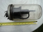 Barn Find 1950S 1960S Duraglas Windshield Washer Fluid Glass Jar W/ Pump Core. Fixed Price $89.95.