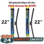 Rain-x Longitude Windshield Wiper Kit Fits: 2020 Kenworth W990 (22" & 22"). Fixed Price $52.95.
