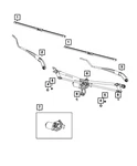Genuine Mopar Windshield Wiper Motor And Linkage 68338660AF. Fixed Price $222.51.