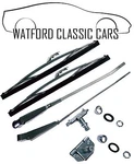 Mgb Gt Stainless Steel / Chrome Wiper Arms, Blades, Wheel Box & Bezel Kit. Fixed Price $135.03.