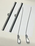 Wiper Arms And Blades, Left Right Pair Vw Beetles 58 - 64 Gray Silver. Fixed Price $66.50.