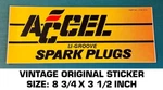 Accel U-groove Spark Plugs Vintage Original Decal Sticker Performance-engine. Fixed Price $7.30.
