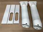 New! 2 Hose Portable Air Conditioner Ac Window Vent Kit Duo System Dual. Fixed Price $105.00.