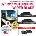 32 Inch Wiper Blade Pair For Rv Motorhomes W/standard 9MM Large 12MM J-hook. Fixed Price $42.99.