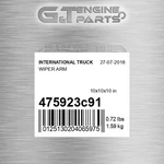 475923C91 Wiper Arm Fits International Truck (surplus Open Box). Fixed Price $147.49.