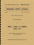 Ord 9 Snl G-502 3/4T Dodge (T-214) Manual List Of Service Parts Reprnt. Fixed Price $43.88.
