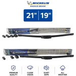 Michelin Radius Beam 21"/19" Wiper Blade Set 2-PC For Nissan 200SX 96-98. Fixed Price $19.95.