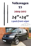 For Volkswagen Transport T5 04-12 24"+24" Front Windshield Wiper Blade Pack. Fixed Price $69.99.