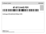 Genuine Bmw Linkage Windshield Wiper Wit 61-61-5-A45-FD1 New. Fixed Price $621.33.