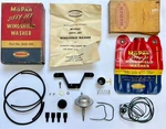 New Old Stock Wiper Fluid Package For 1955 Models Mopar #1626560 & 1804057. Fixed Price $595.00.