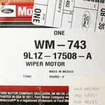Genuine Ford Wiper Motor 9L1Z-17508-A. Fixed Price $141.16.