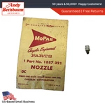 1959-1963 Dodge Plymouth Desoto Chrysler Windshield Washer Nozzle 1887321 Nos. Fixed Price $81.23.