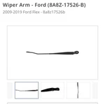 Wiper Arm Genuine Oem Ford Flex (8A8Z-17526-B) 2009-2019 Free Shipping. Fixed Price $39.99.