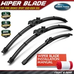 3PCS 23" & 21" 8" Windshield Wiper Blades Ford Bronco Sport 2021-2024 Suv. Fixed Price $33.98.