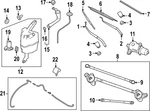 Genuine Nissan Wiper Arm / Linkage Motor Assembly 28840-6MA0A. Fixed Price $262.34.