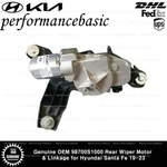 Genuine Oem 98700S1000 Rear Wiper Motor & Linkage For Hyundai Santa Fe 19-23. Fixed Price $102.60.