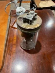 1950'S Vintage Windshield Wiper Washer Glass Bottle With Pump. Fixed Price $75.00.